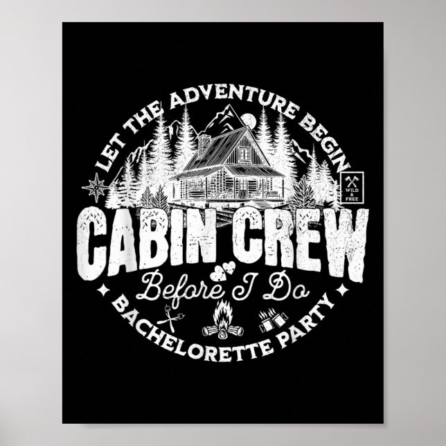Cabin Crew Before I Do Bachelorette Party Camp Bac Poster (Front)