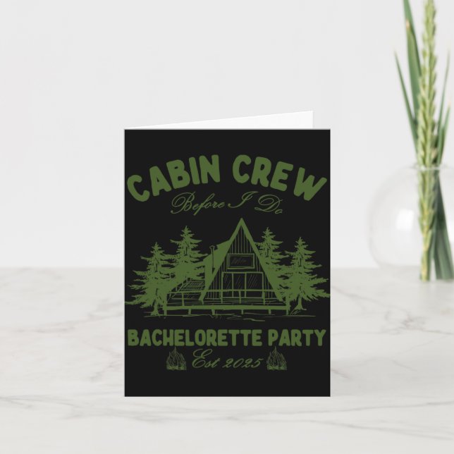 Cabin Crew Before I Do Camp Bach Bachelorette Part Card (Front)