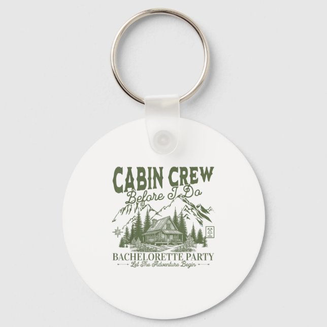 Cabin Crew Before I Do Camp Bach Bachelorette Part Key Ring (Front)