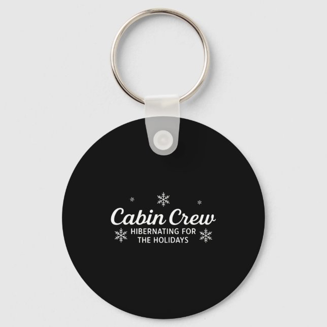 Cabin Crew Christmas Family Matching Pajamas Set  Key Ring (Front)