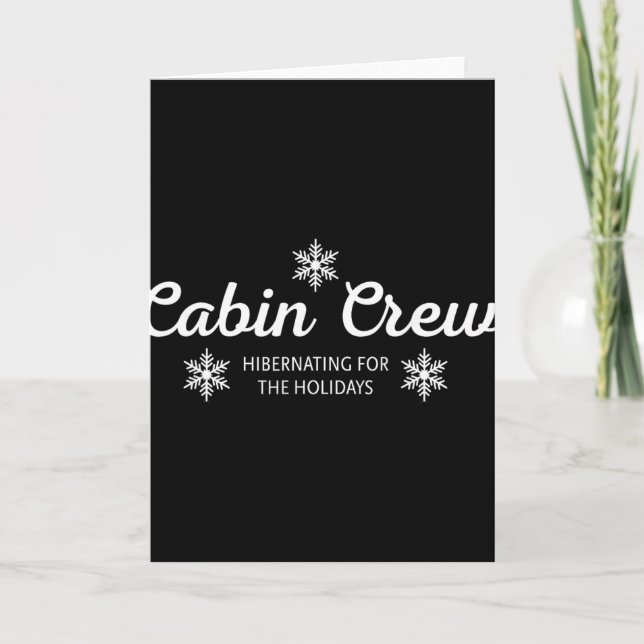Cabin Crew Christmas Pjs Family Christmas Pajamas  Card (Front)