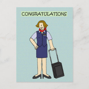 Cabin Crew Congratulations for Her Postcard
