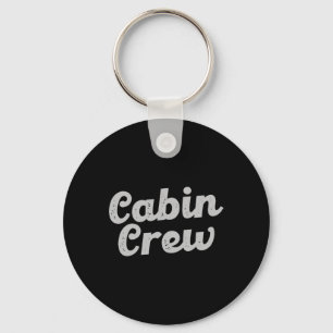 Cabin Crew Friends Family Mountain Vacation Cabin Key Ring