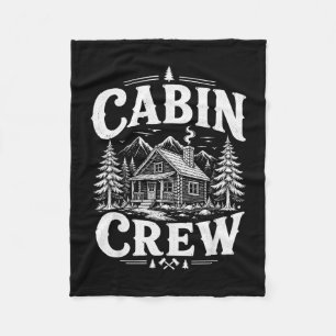 Cabin crew mountain outdoors family vacation trip fleece blanket
