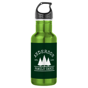 Cabin Family Name Green 532 Ml Water Bottle