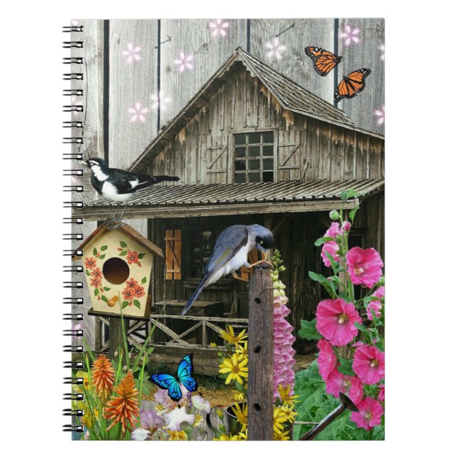 Cabin Flower Garden Notebook (Front)