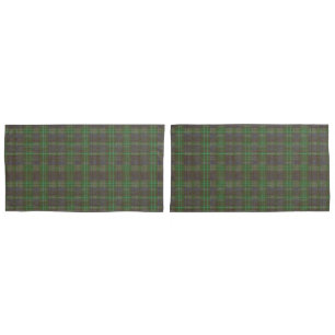 Cabin Forest Green Tartan Pillowcase