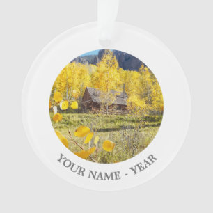 Cabin in Aspens Ornament