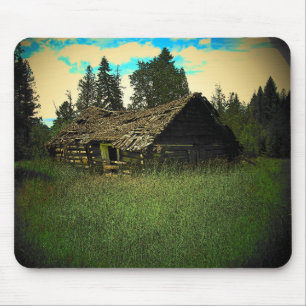 Cabin in the Field by djoneill Mouse Mat