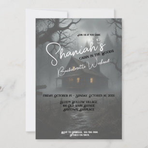 Cabin in the Woods Bachelorette Weekend Invitation