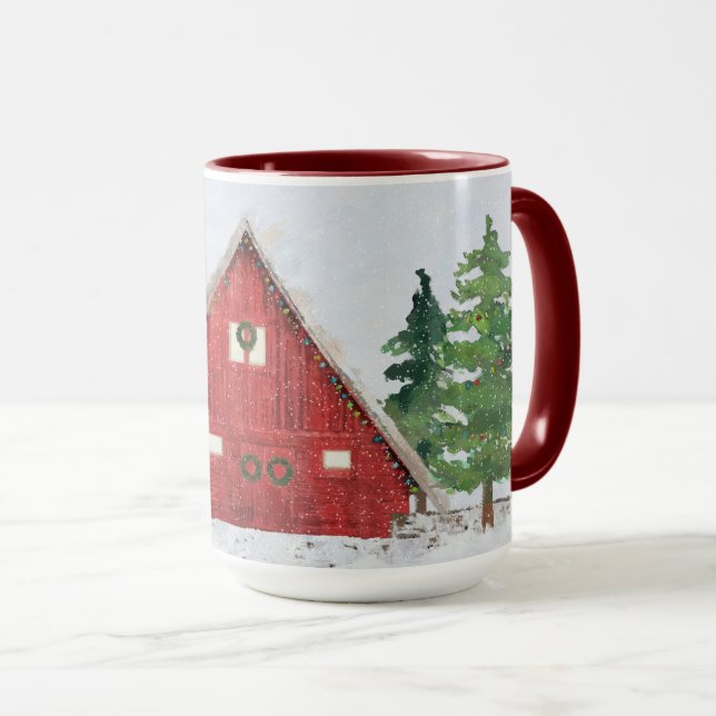 Cabin in the Woods Holiday Mug (Front Right)