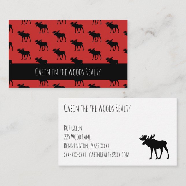 Cabin in the Woods Realty Business Card (Front/Back)