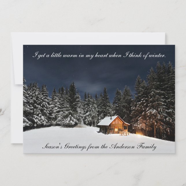 Cabin in the woods - Season's Greetings Card (Front)