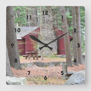Cabin In Woods Wall Clock