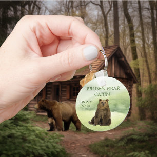 Cabin Mountain Home Rental Property Vacation Key Ring