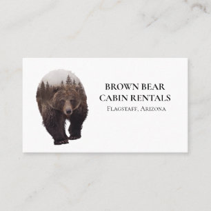 Cabin Mountain Home Vacation Rental Bear Business Card