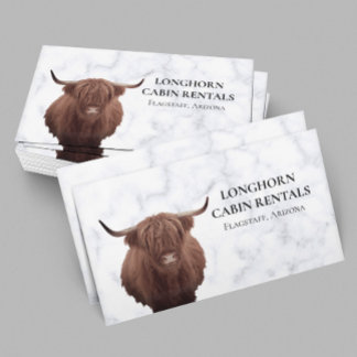 Cabin Mountain Home Vacation Rental Cow Highland Business Card