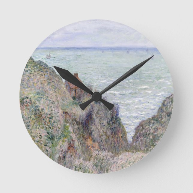 Cabin of the Customs Watch by Claude Monet Round Clock (Front)
