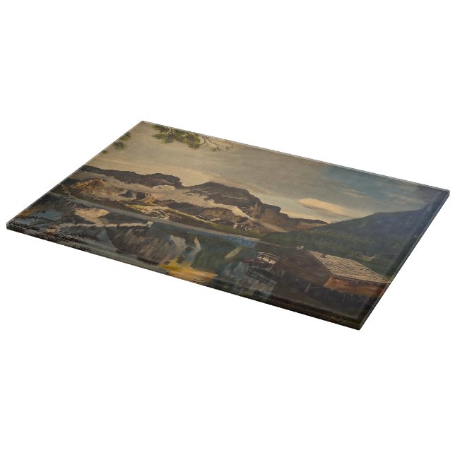 Cabin on Mountain Lake, by Gary Poling Cutting Board (Corner)