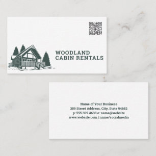 Cabin Real Estate   QR Code Business Card