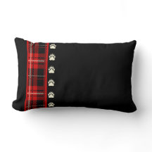 Cabin Red Plaid Bear Paw Print