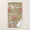 Cabin Red Rose Flower Floral Shabby Chic Towel