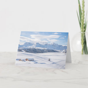 Cabin Retreat Snowscape Dolomites Card
