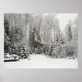 Cabin Snowfall Poster
