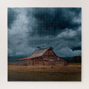 CABIN STORMY SKY JIGSAW PUZZLE