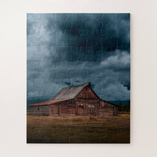 CABIN STORMY SKY JIGSAW PUZZLE