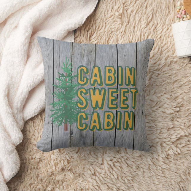 Cabin Sweet Cabin Rustic Country Cushion (Blanket)