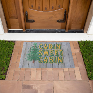 Cabin Sweet Cabin Rustic Country Doormat