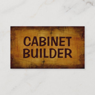Cabinet Builder Antique Business Card