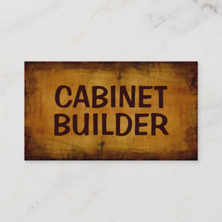 Cabinet Builder Antique Business Card