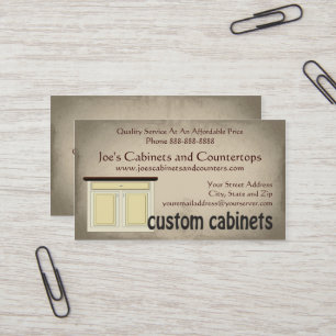Cabinet Countertop Remodeling Business Card