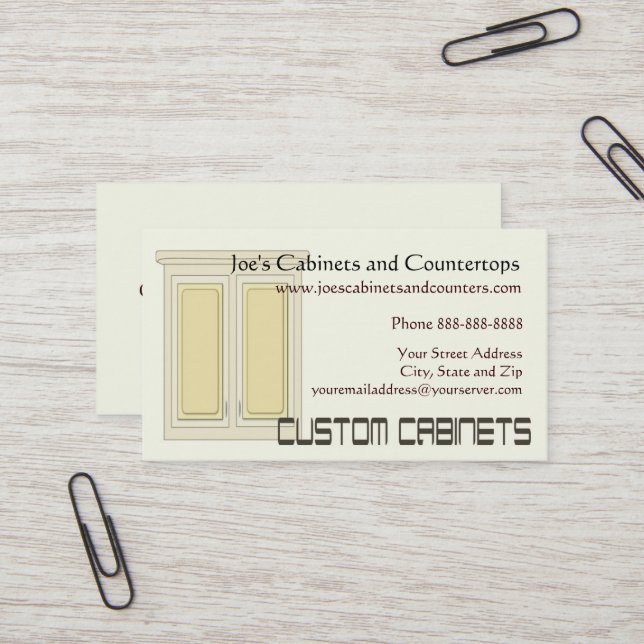 Cabinet Countertop Remodeling Business Card (Front/Back In Situ)