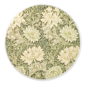 Cabinet Handles William Morris Chrysanthemum  Ceramic Knob