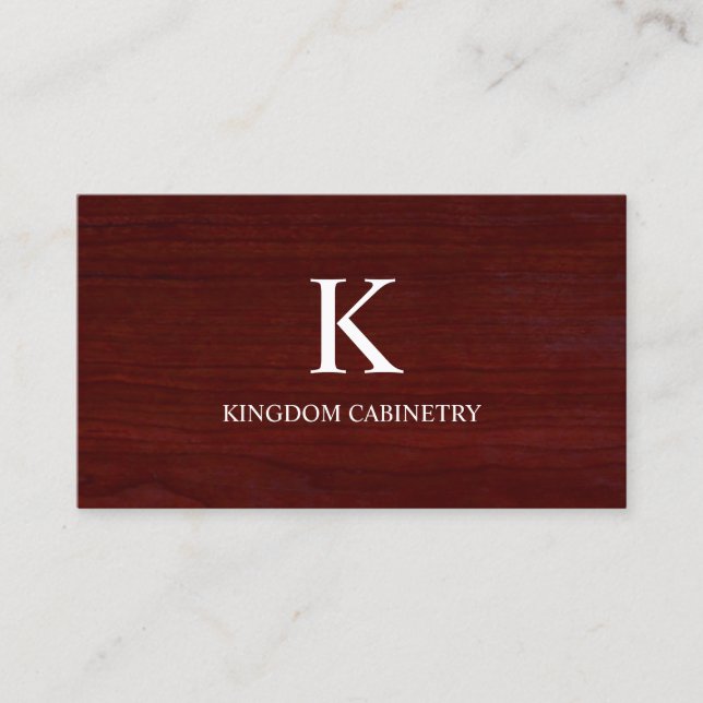Cabinet Maker Business Card Template (Front)