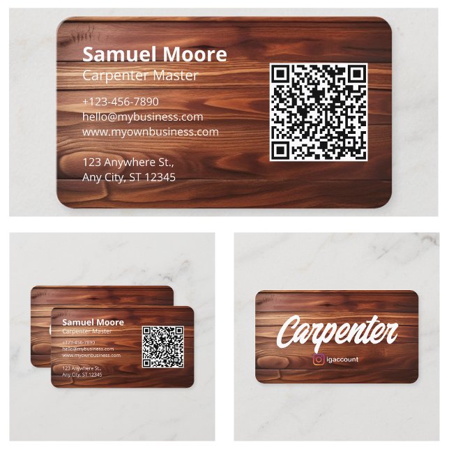 Cabinet Makers Carpenter Sample Business Card (Cabinet Makers Carpenter Sample Business Card
)