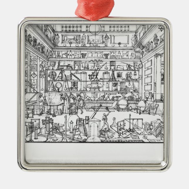 Cabinet of physics, 1687 metal tree decoration (Front)