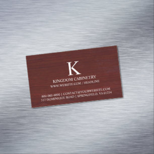 Cabinetry Carpentry Magnetic Business Card