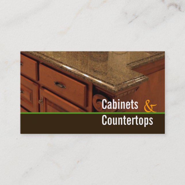 Cabinets, Countertops, Mill work Business Card (Front)