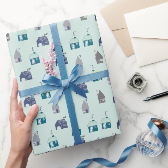 Cabins and Saunas Gift Wrap Wrapping Paper (Gifting)