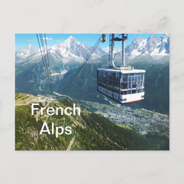 Cable car above Chamonix Postcard (Front)