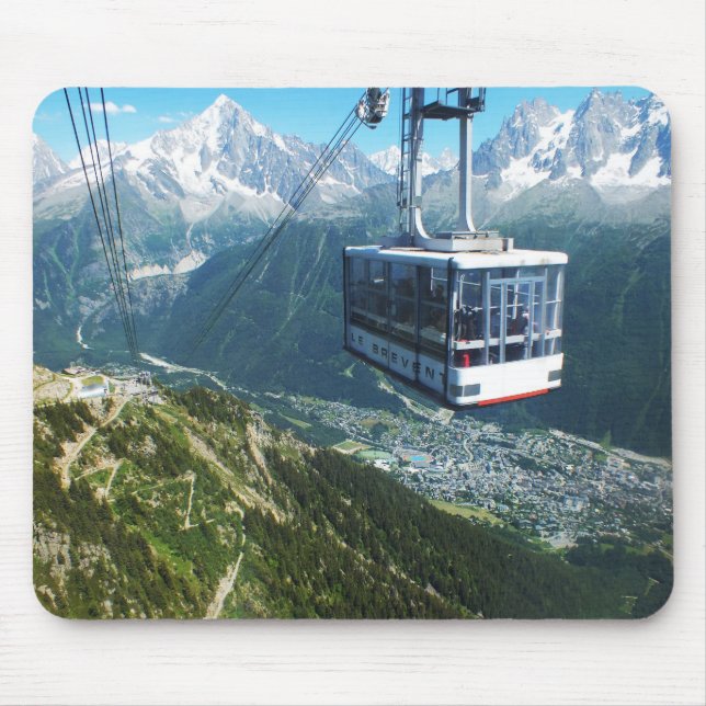 Cable car over Chamonix Mouse Mat (Front)