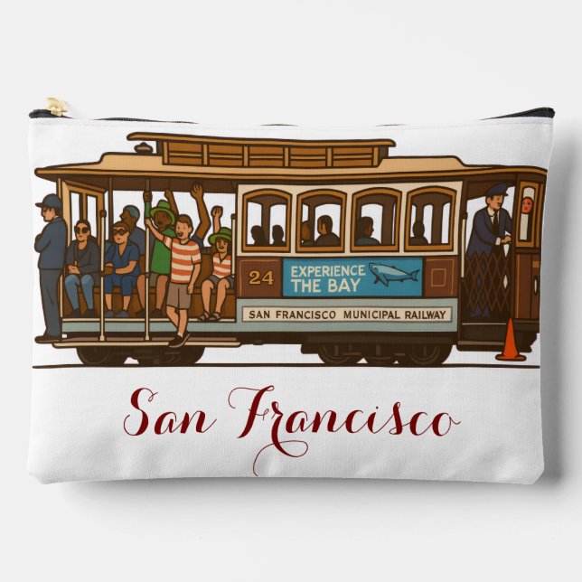 Cable Car Print Cut Sew Bag (Front)