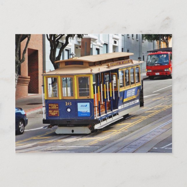 Cable Cars In San Francisco Postcard (Front)