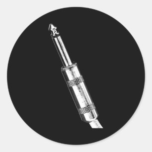 Cable Plug Classic Round Sticker