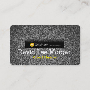 Cable TV Installer Business Card