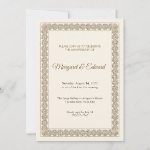 Cabled Torsade Anniversary Party Invitation